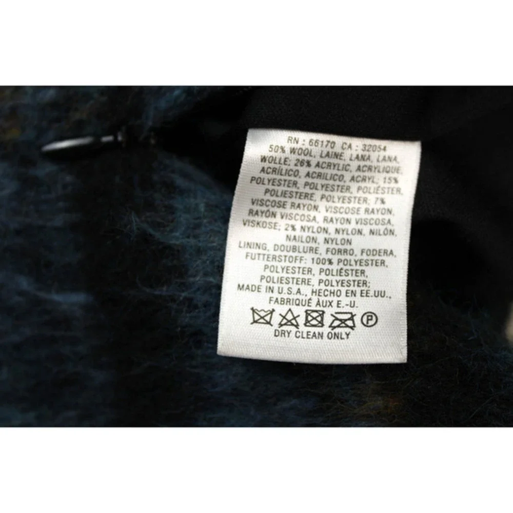 Maeve Anthropologie Women‎ 6 Wool Blend Fuzzy Textured Skirt Teal Black USA